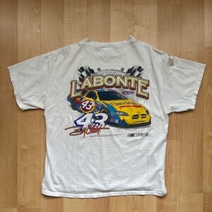 Delta White Short Sleeve Tee with Race Car Graphic